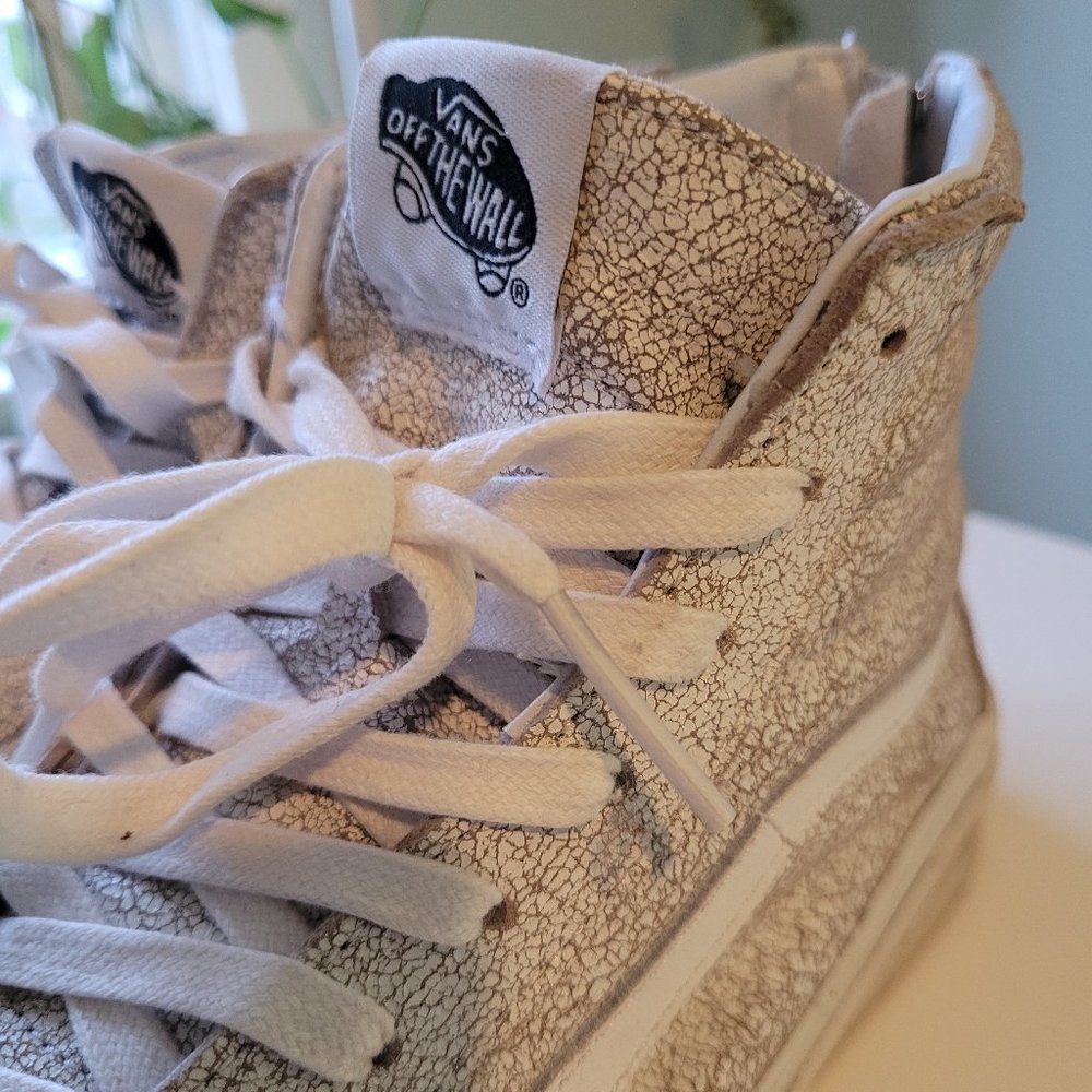 Scrubby White Vans